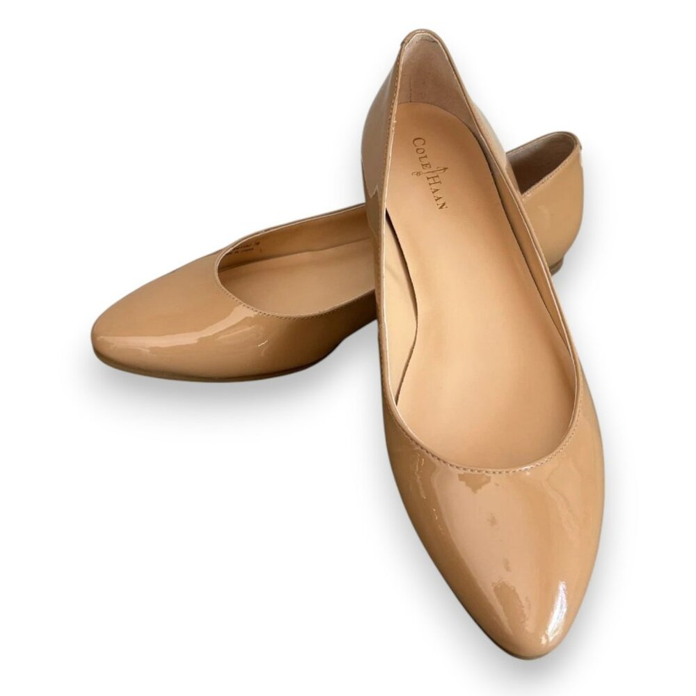 Cole Haan Julianna Skimmer II Sandstone Patent, Size 9